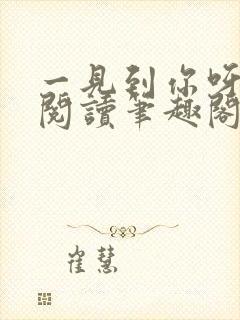 一见到你呀免费阅读笔趣阁