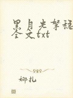 黑月光拿稳小说全文txt