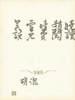 吴雪晴赵晓东小说免费阅读