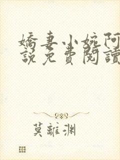 娇妻小婉阿闯小说免费阅读