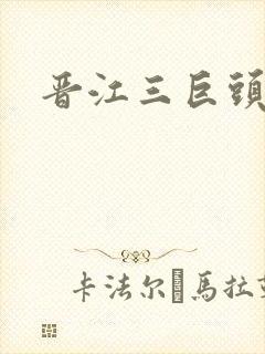 晋江三巨头是谁封面