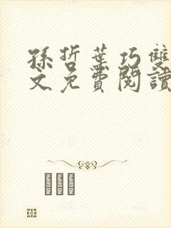 孙哲叶巧双修全文免费阅读笔趣阁封面