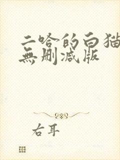 二哈的白猫师尊无删减版