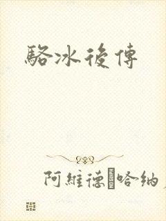 骆冰后传封面
