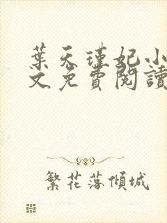 叶天瑾妃小说全文免费阅读笔趣阁