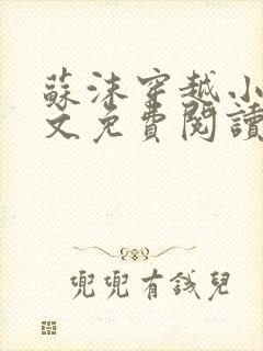 苏沫穿越小说全文免费阅读封面