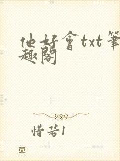 他好会txt笔趣阁