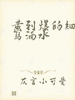 黄到爆的细节描写滴水