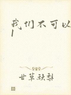 我们不可以1v1封面