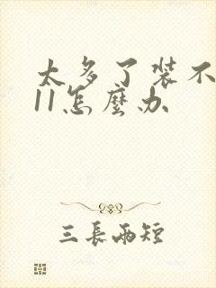 太多了装不下h11怎么办