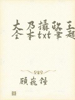 大乃摄政王被开全本txt笔趣阁