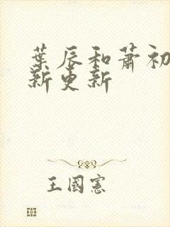 叶辰和萧初然最新更新