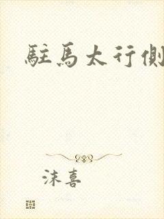 驻马太行侧封面