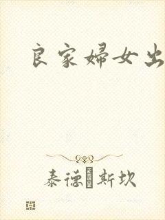 良家妇女出墙记封面