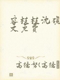 容枝枝沈砚书全文免费封面