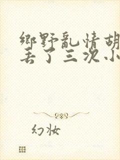 乡野乱情胡秀英丢了三次小说封面