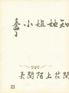 秦小姐她知道错了封面