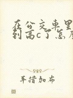 在公交车里c弄到高c了怎么办封面