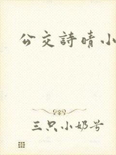 公交诗晴小说封面