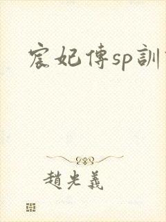 宸妃传sp训诫封面