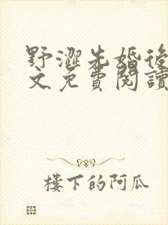 野涩先婚后爱全文免费阅读笔趣阁