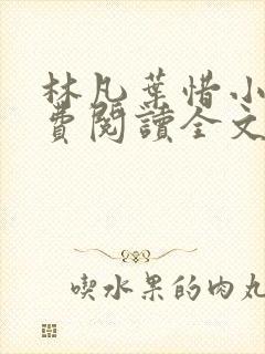 林凡叶惜小说免费阅读全文最新章节笔趣阁