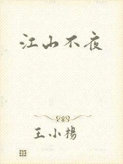 江山不夜封面