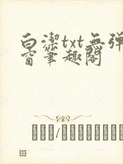 白洁txt无弹窗笔趣阁