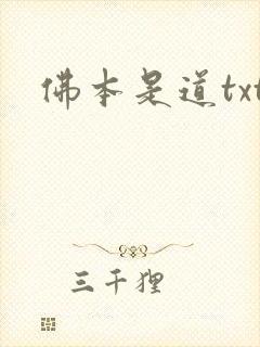 佛本是道txt封面