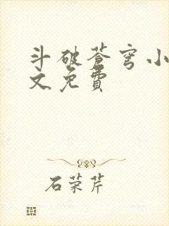 斗破苍穹小说全文免费