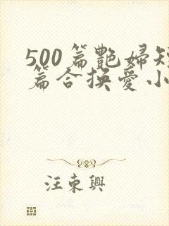 500篇艳妇短篇合换爱小说封面