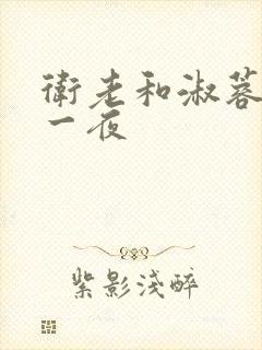 卫老和淑蓉销魂一夜