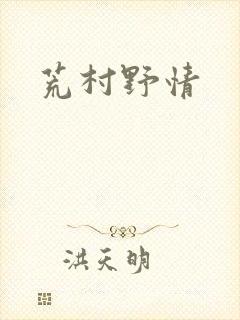 荒村野情封面