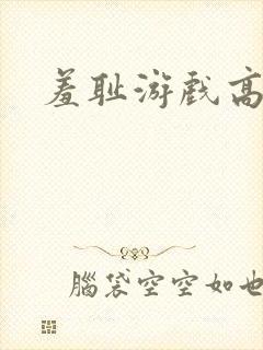 羞耻游戏高h封面