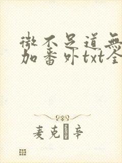 微不足道无删减加番外txt全文免费阅