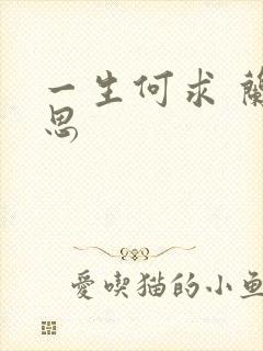 一生何求 兰思思