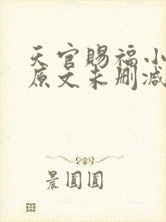 天官赐福小说 原文未删减