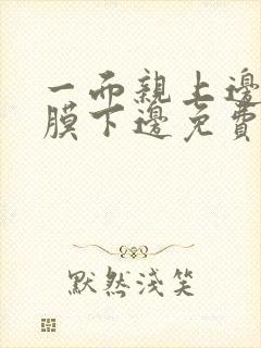 一面亲上边一面膜下边免费阅读