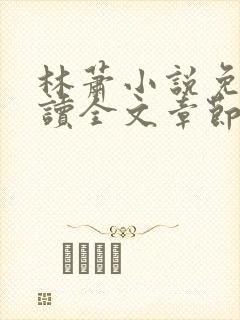 林萧小说免费阅读全文章节