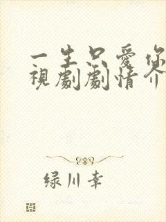 一生只爱你 电视剧剧情介绍