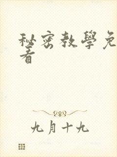 秘密教学免费观看