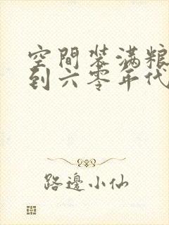 空间装满粮食回到六零年代封面