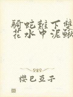 骑蛇难下双金银花水中泥鳅