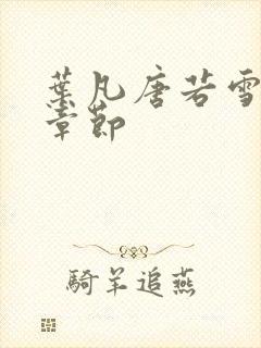 叶凡唐若雪正版章节