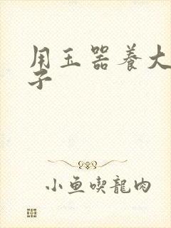 用玉器养大的皇子