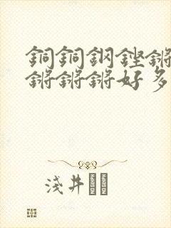 铜铜钢铿锵锵锵锵锵锵好多少阅读