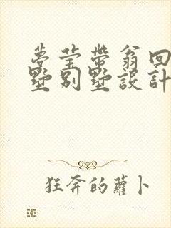 梦莹带翁回乡别墅别墅设计