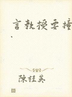 言教授要撞坏了.封面