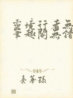 灵境行者无删减笔趣阁无错字封面