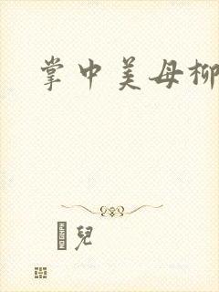 掌中美母柳玉茹封面